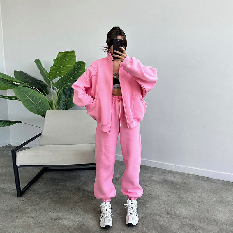 Fiorena Rosa™ Althea Tracksuit – Stylish Stand-Up Collar & Pockets
