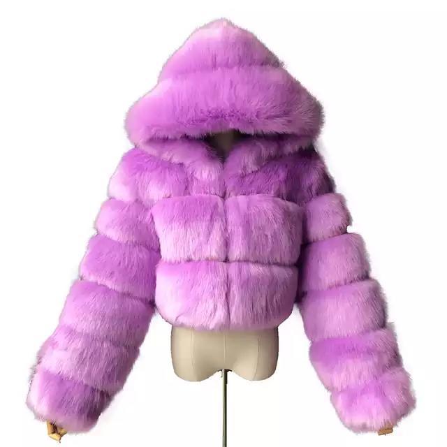 Veste courte en fourrure Fiorena Rosa™ Marcelline – Style hivernal élégant