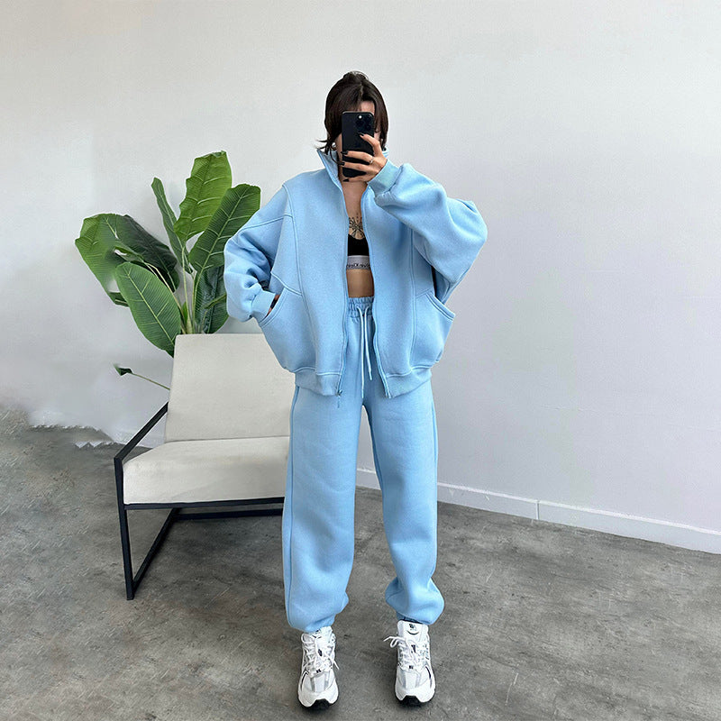 Fiorena Rosa™ Althea Tracksuit – Stylish Stand-Up Collar & Pockets