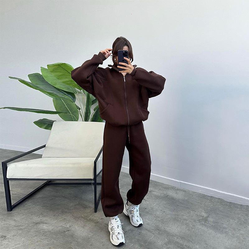 Fiorena Rosa™ Althea Tracksuit – Stylish Stand-Up Collar & Pockets