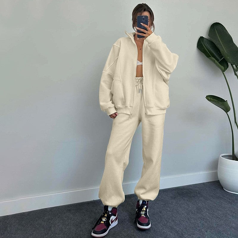 Fiorena Rosa™ Althea Tracksuit – Stylish Stand-Up Collar & Pockets