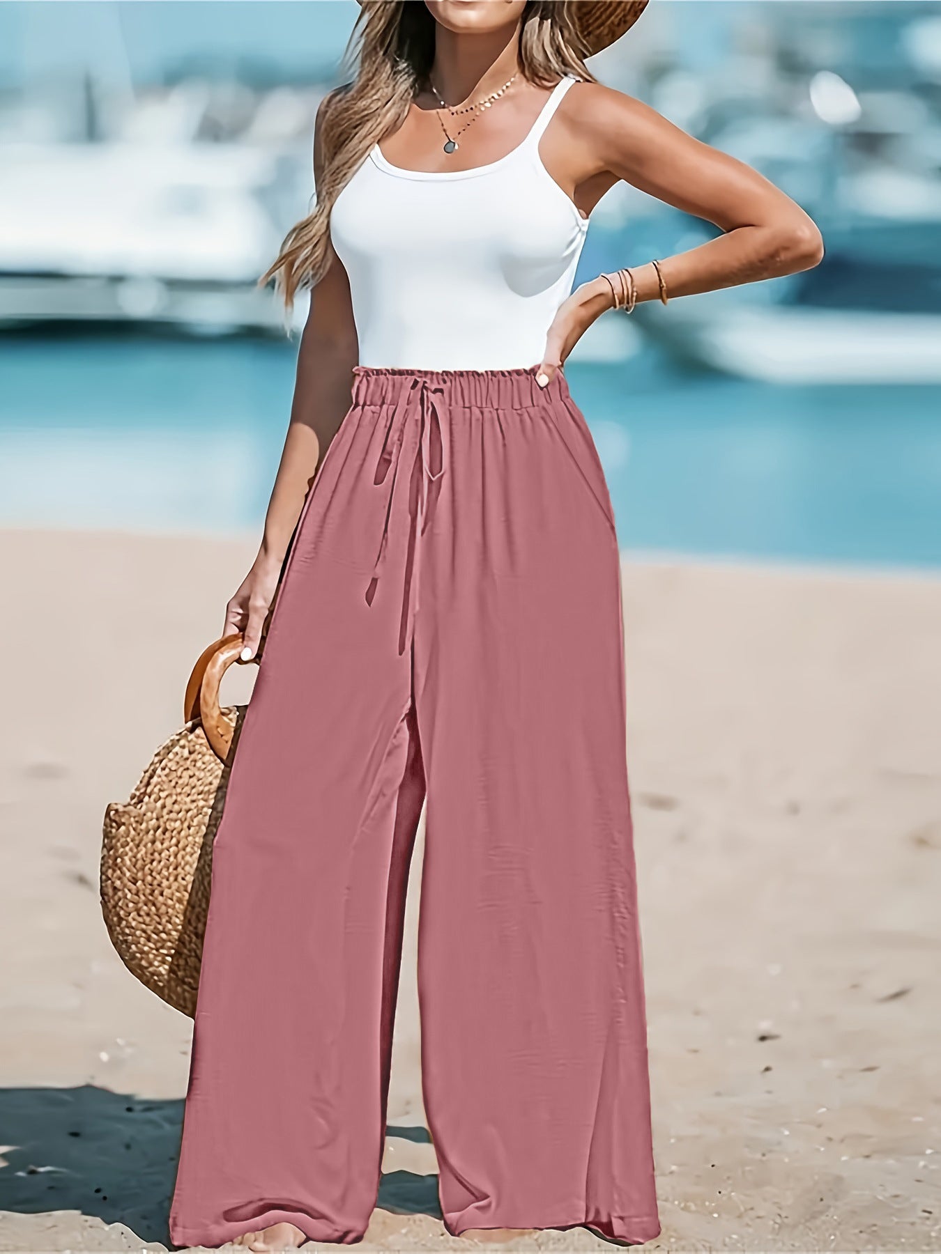 Pantalon coupe décontractée Fiorena Rosa™ Novara – Confort chic et jambes larges