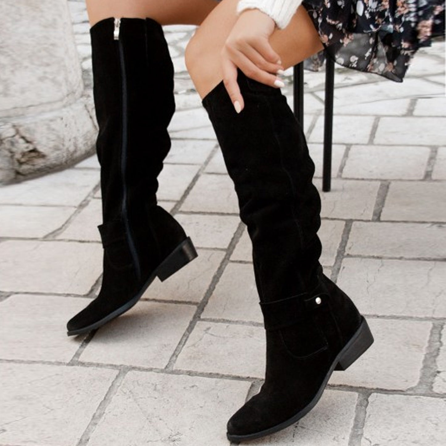 Bottes Marcelline à fermeture éclair latérale Fiorena Rosa™ – Élégantes tenues d'automne et d'hiver