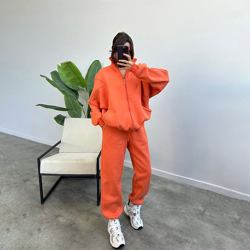 Fiorena Rosa™ Althea Tracksuit – Stylish Stand-Up Collar & Pockets
