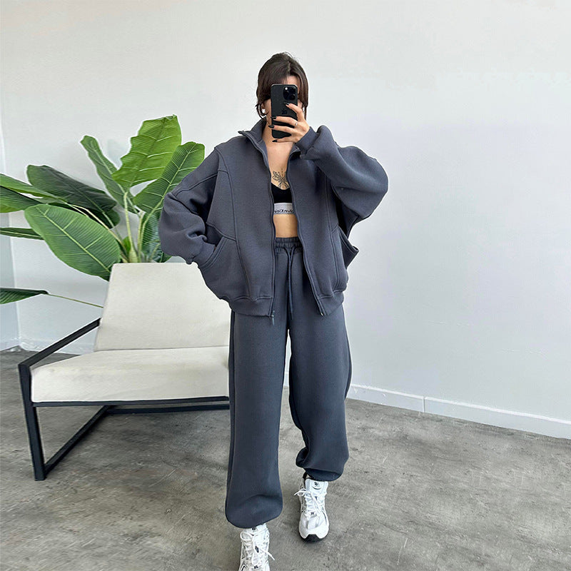 Fiorena Rosa™ Althea Tracksuit – Stylish Stand-Up Collar & Pockets