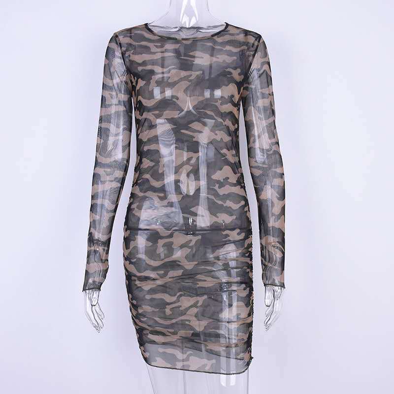 Robe en maille camouflage Fiorena Rosa™ – Coupe ajustée tendance