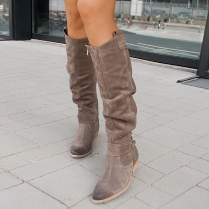 Bottes Marcelline à fermeture éclair latérale Fiorena Rosa™ – Élégantes tenues d'automne et d'hiver