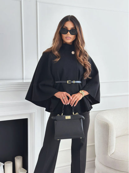 Haut à col montant Fiorena Rosa™ Vesper – Manteau pull oversize chic