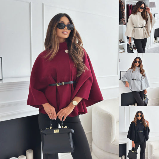 Haut à col montant Fiorena Rosa™ Vesper – Manteau pull oversize chic
