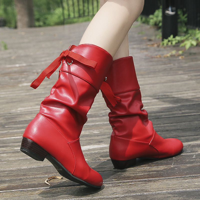 Bottes mi-mollet Fiorena Rosa™ Evelina – Style chic à talon bas et bride arrière