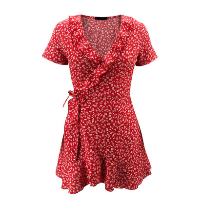 Robe à volants en dentelle Fiorena Rosa™ – Coupe trapèze ajustée chic pour l'été