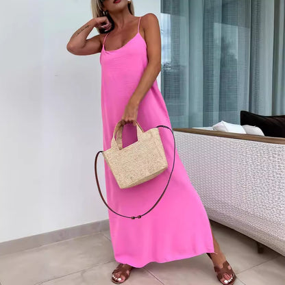 Robe coupe décontractée Fiorena Rosa™ Elara – Style bretelles chic pour l'été