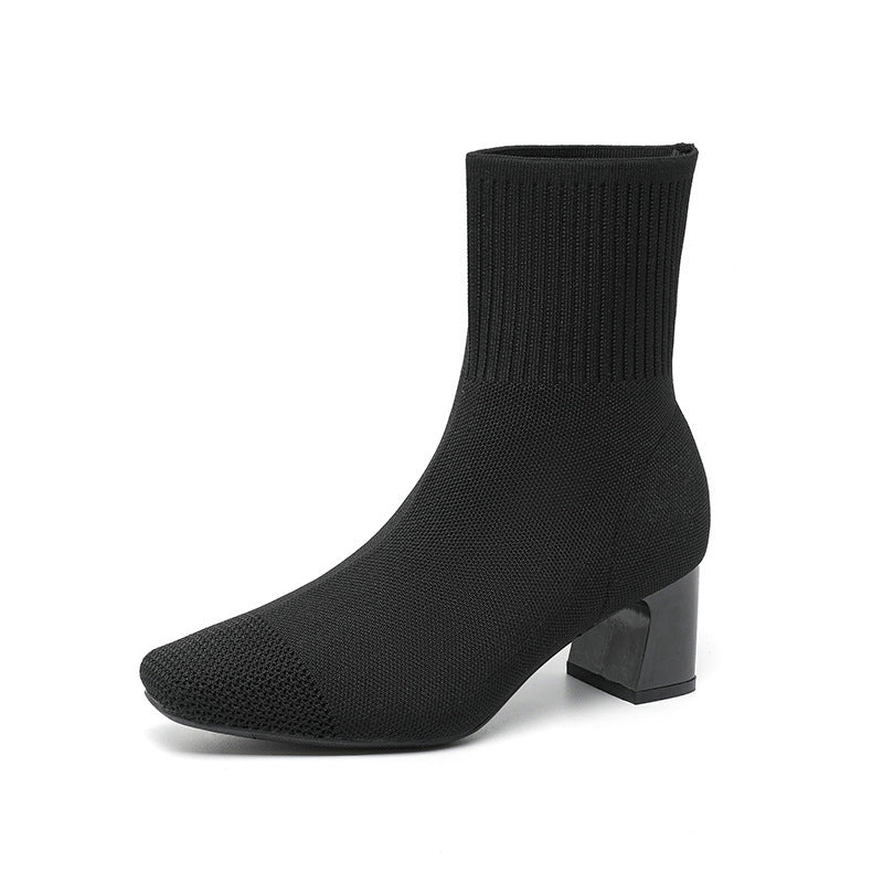 Bottes chaussettes Fiorena Rosa™ Calista – Talon élastique tricoté chic