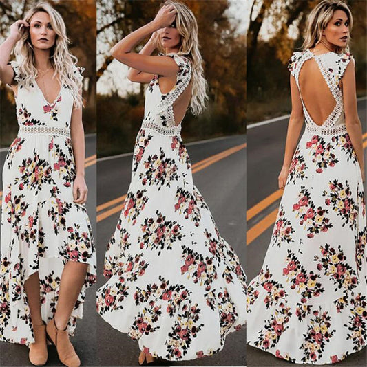 Fiorena Rosa™ Casual Dress – Elegant Irregular Sleeveless Design
