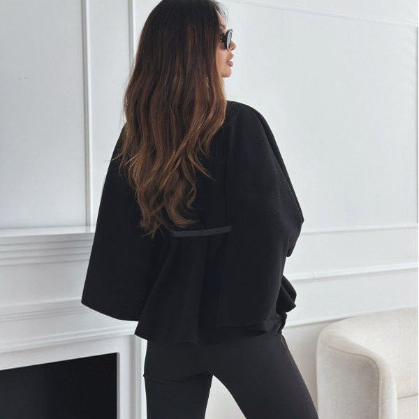 Haut à col montant Fiorena Rosa™ Vesper – Manteau pull oversize chic