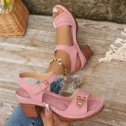 Escarpins d'été Fiorena Rosa™ Evandra – Sandales élégantes grande taille