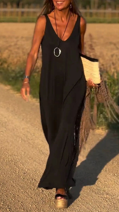Robe à col en V chic Fiorena Rosa™ Aria