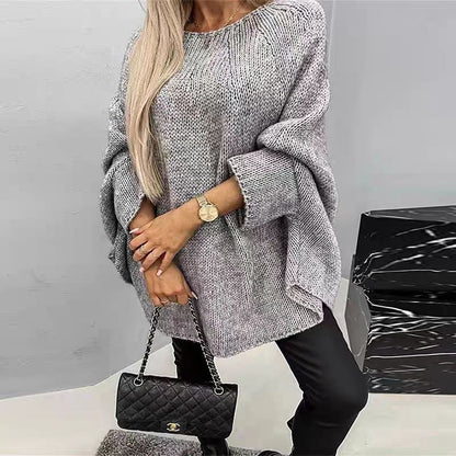 Pull surdimensionné en tricot Fiorena Rosa™ Althea – Pull confortable à manches chauve-souris