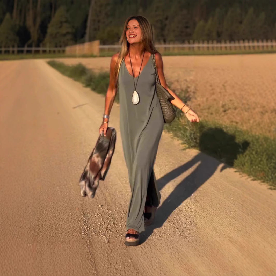 Robe à col en V chic Fiorena Rosa™ Aria