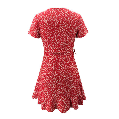 Robe à volants en dentelle Fiorena Rosa™ – Coupe trapèze ajustée chic pour l'été