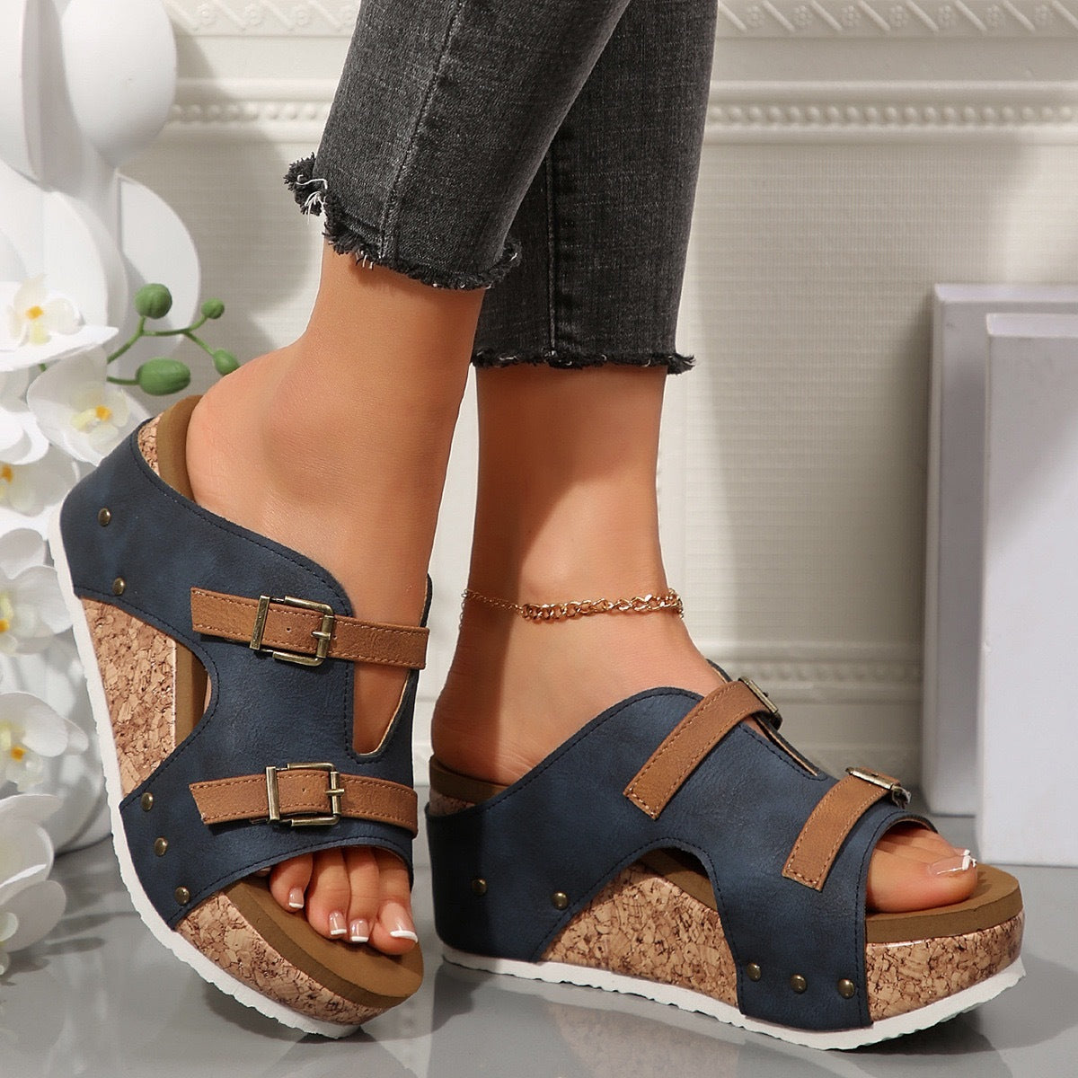 Escarpins romains Fiorena Rosa™ Amabel – Chaussures de plage élégantes pour l'extérieur