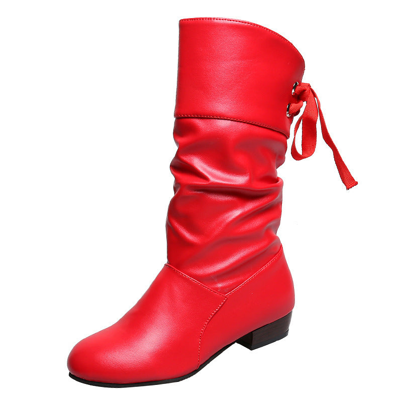 Bottes mi-mollet Fiorena Rosa™ Evelina – Style chic à talon bas et bride arrière