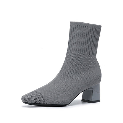 Bottes chaussettes Fiorena Rosa™ Calista – Talon élastique tricoté chic