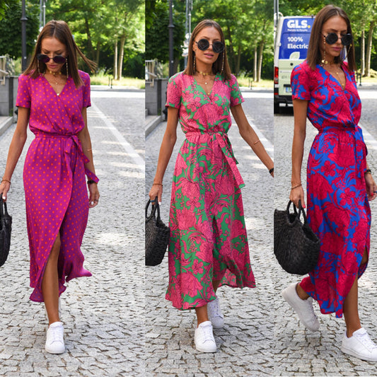 Robe de plage imprimée Liora de Fiorena Rosa™ – Ambiance estivale chic