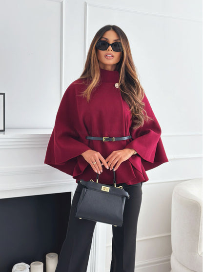 Haut à col montant Fiorena Rosa™ Vesper – Manteau pull oversize chic