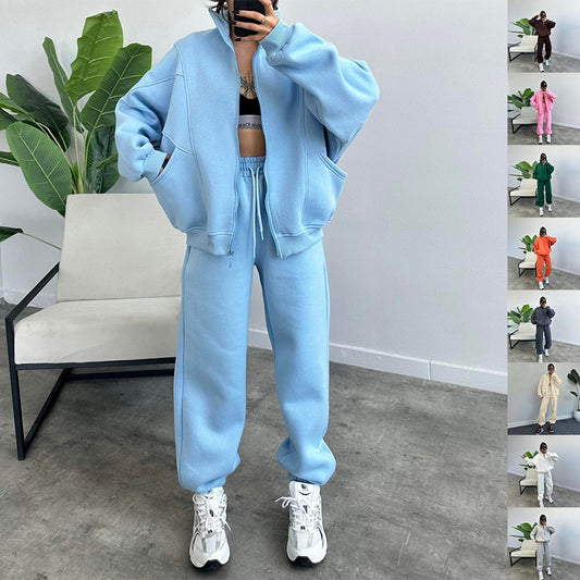 Fiorena Rosa™ Althea Tracksuit – Stylish Stand-Up Collar & Pockets